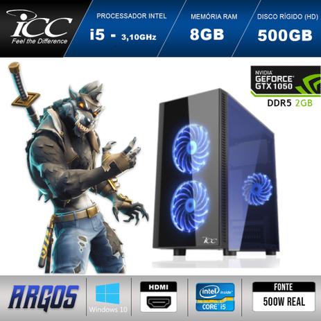 PC Gamer ICC AG2541SW Intel Core i5 3,2 Ghz 4GB 500gb GeForce GTX 1050 2GB DDR5 128Bits HDMI FULL HD Windows 10 Menor preço em PC Gamer ICC AG2541SW Intel Core i5 3,2 Ghz 4GB 500gb GeForce GTX 1050 2GB DDR5 128Bits HDMI FULL HD Windows 10
