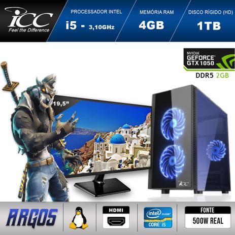 PC Gamer ICC AG2542SM19 Intel Core i5 3,2 Ghz 4GB 1TB GeForce GTX 1050 2GB DDR5 128Bits HDMI FULL HD Monitor LED 19,5” Menor preço em PC Gamer ICC AG2542SM19 Intel Core i5 3,2 Ghz 4GB 1TB GeForce GTX 1050 2GB DDR5 128Bits HDMI FULL HD Monitor LED 19,5”