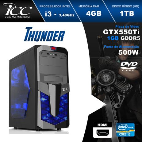 PC Gamer ICC IT2342DW Intel Core i3 3,2 Ghz 4GB 1TB GeForce GTX-550TI 1GB DDR5 128Bits DVDRW Windows 10 Menor preço em PC Gamer ICC IT2342DW Intel Core i3 3,2 Ghz 4GB 1TB GeForce GTX-550TI 1GB DDR5 128Bits DVDRW Windows 10