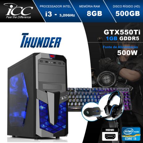 PC Gamer ICC IT2381K Intel Core i3 3,2 Ghz 8GB 500gb GeForce GTX-550TI 1GB DDR5 Kit Multimídia HDMI FULL HD Menor preço em PC Gamer ICC IT2381K Intel Core i3 3,2 Ghz 8GB 500gb GeForce GTX-550TI 1GB DDR5 Kit Multimídia HDMI FULL HD