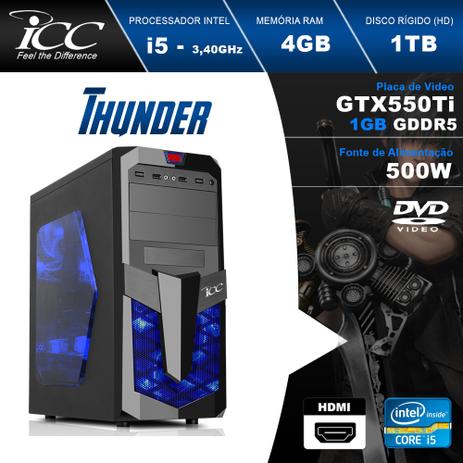 PC Gamer ICC IT2542DW Intel Core i5 3,2 Ghz 4GB GeForce GTX-550TI 1GB DDR5 128Bits 1TB DVDRW HDMI FULL HD Windows 10 Menor preço em PC Gamer ICC IT2542DW Intel Core i5 3,2 Ghz 4GB GeForce GTX-550TI 1GB DDR5 128Bits 1TB DVDRW HDMI FULL HD Windows 10