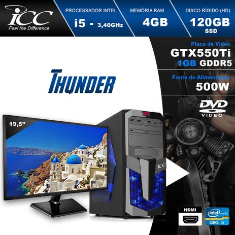 PC Gamer ICC IT2545DWM19 Intel Core i5 3,2 GHZ 4GB 120GB SSD GeForce GTX-550TI DDR5 DVDRW Monitor LED 19,5” Windows 10 Menor preço em PC Gamer ICC IT2545DWM19 Intel Core i5 3,2 GHZ 4GB 120GB SSD GeForce GTX-550TI DDR5 DVDRW Monitor LED 19,5” Windows 10