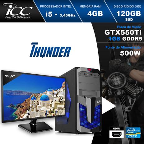 PC Gamer ICC IT2545SM19 Intel Core i5 3,2 GHZ 4GB (GeForce GTX-550TI 1GB DDR5 128Bits) 120GB SSD Monitor LED 19,5” Menor preço em PC Gamer ICC IT2545SM19 Intel Core i5 3,2 GHZ 4GB (GeForce GTX-550TI 1GB DDR5 128Bits) 120GB SSD Monitor LED 19,5”