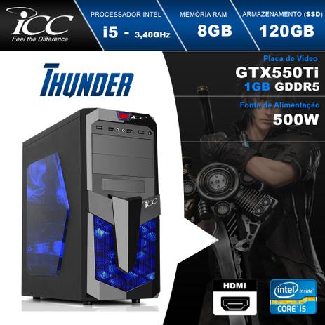 PC Gamer ICC IT2585S Intel Core i5 3,2 GHZ 8GB (GeForce GTX-550TI 1GB DDR5 128Bits) 120GB SSD DVI HDMI FULL HD Menor preço em PC Gamer ICC IT2585S Intel Core i5 3,2 GHZ 8GB (GeForce GTX-550TI 1GB DDR5 128Bits) 120GB SSD DVI HDMI FULL HD