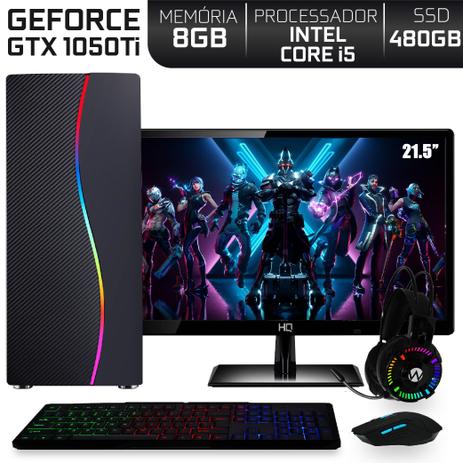 Pc Gamer Intel Core I5 Ram 8gb Nvidia Geforce Gtx 1050 Ti 4gb Ssd 480gb Monitor 21 5 Full Hd Easypc Expert Computador Gamer Magazine Luiza