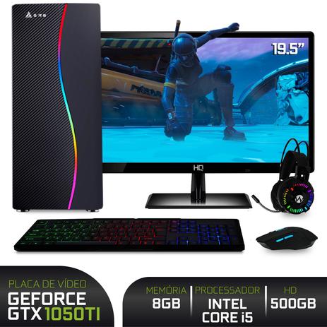 Pc Gamer Quantum Furious Qf0013md Intel Core I5 8gb Geforce Gtx 1050ti 4gb Hd 500gb Fonte 500w Monitor Led 19 5 E Kit Gamer Completo Computador Gamer Magazine Luiza