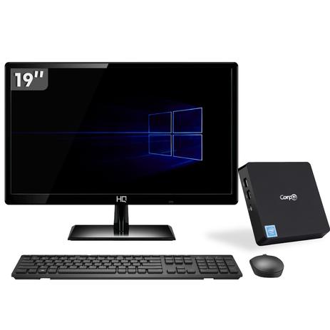 PC Mini CorpC Box Intel Quad Core 4GB SSD 32GB + SSD 120GB Monitor LED 19” Windows 10 Pro WiFi Bluetooth HDMI Menor preço em PC Mini CorpC Box Intel Quad Core 4GB SSD 32GB + SSD 120GB Monitor LED 19” Windows 10 Pro WiFi Bluetooth HDMI