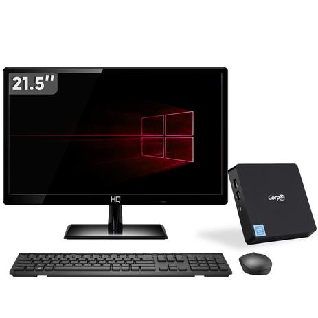 PC Mini CorpC Box Intel Quad Core 4GB SSD 32GB + SSD 120GB Monitor LED 21,5” Windows 10 WiFi Bluetooth HDMI Menor preço em PC Mini CorpC Box Intel Quad Core 4GB SSD 32GB + SSD 120GB Monitor LED 21,5” Windows 10 WiFi Bluetooth HDMI