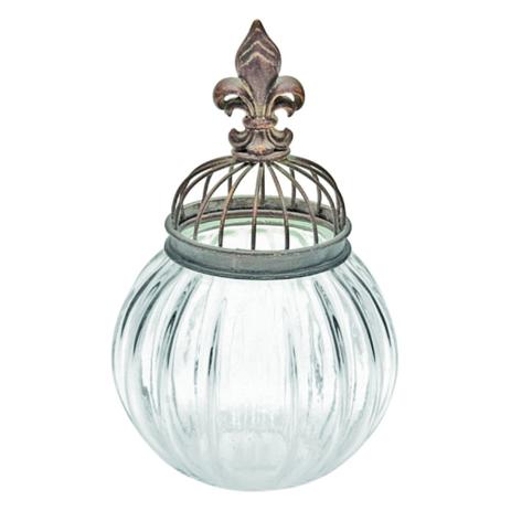 Peça decorativa de ferro e vidro - Btc decor Menor preço em Peça decorativa de ferro e vidro - Btc decor
