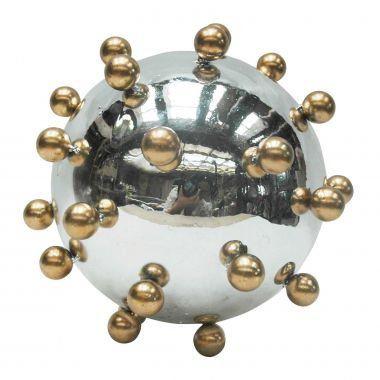 Peça decorativa de metal - prateado e dourado - Btc decor Menor preço em Peça decorativa de metal - prateado e dourado - Btc decor