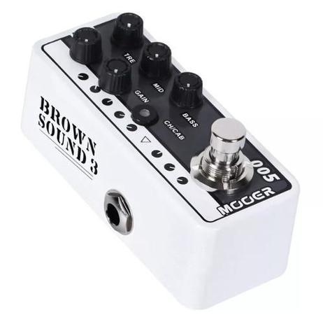 Pedal Mooer Brown Sound 3 M005 Pré Amp Para Guitarra Menor preço em Pedal Mooer Brown Sound 3 M005 Pré Amp Para Guitarra