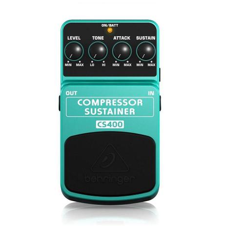 Pedal para guitarra Behringer CS400 Compressor e Sustain Menor preço em Pedal para guitarra Behringer CS400 Compressor e Sustain