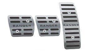 Pedaleira aço inox nova ranger mecanica escrita preta - Three parts Menor preço em Pedaleira aço inox nova ranger mecanica escrita preta - Three parts