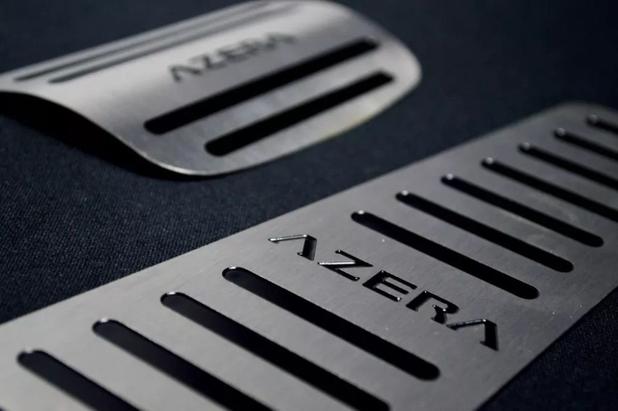 Pedaleira aço inox novo azera escrita preta - Three parts Menor preço em Pedaleira aço inox novo azera escrita preta - Three parts