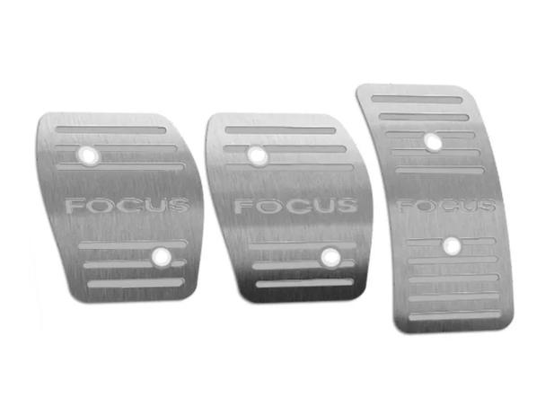 Pedaleira aço inox novo focus mecanico - Three parts Menor preço em Pedaleira aço inox novo focus mecanico - Three parts