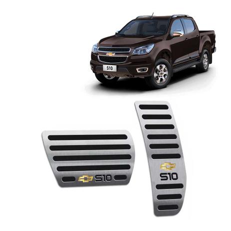 Pedaleira Automático Chevrolet S10 2012 / 2016 Inox Preto - Jr Menor preço em Pedaleira Automático Chevrolet S10 2012 / 2016 Inox Preto - Jr