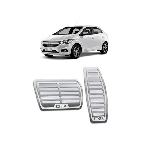 Pedaleira Chevrolet Onix 2017/2019 Aço Inox Automático Prata - Jr Menor preço em Pedaleira Chevrolet Onix 2017/2019 Aço Inox Automático Prata - Jr