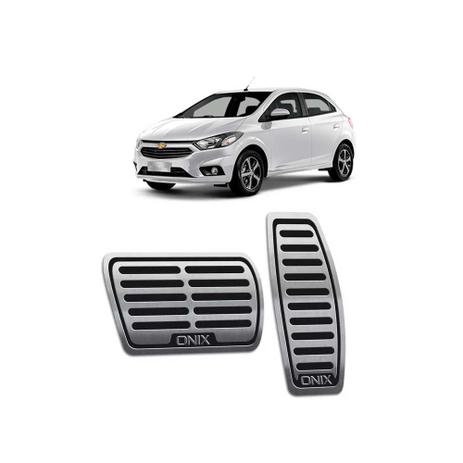 Pedaleira Chevrolet Onix 2017/2019 Aço Inox Automático Preto - Jr Menor preço em Pedaleira Chevrolet Onix 2017/2019 Aço Inox Automático Preto - Jr