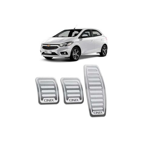 Pedaleira Chevrolet Onix 2017/2019 Aço Inox Manual Prata - Jr Menor preço em Pedaleira Chevrolet Onix 2017/2019 Aço Inox Manual Prata - Jr