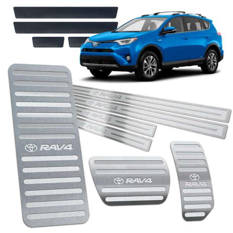 Pedaleira Descanso Soleira Prata Relevo Rav4 2016/2019 - Jr Menor preço em Pedaleira Descanso Soleira Prata Relevo Rav4 2016/2019 - Jr