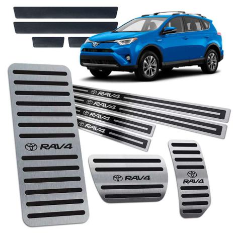 Pedaleira Descanso Soleira Preto Relevo Rav4 2016/2019 - Jr Menor preço em Pedaleira Descanso Soleira Preto Relevo Rav4 2016/2019 - Jr