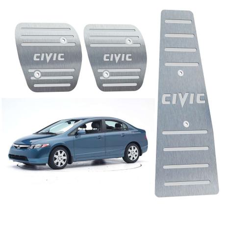 Pedaleira honda civic manual 2007 até 2011 aço inox - 3r acessorios Menor preço em Pedaleira honda civic manual 2007 até 2011 aço inox - 3r acessorios