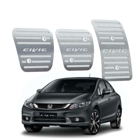 Pedaleira honda civic manual 2012 até 2016 aço inox - 3r acessórios Menor preço em Pedaleira honda civic manual 2012 até 2016 aço inox - 3r acessórios