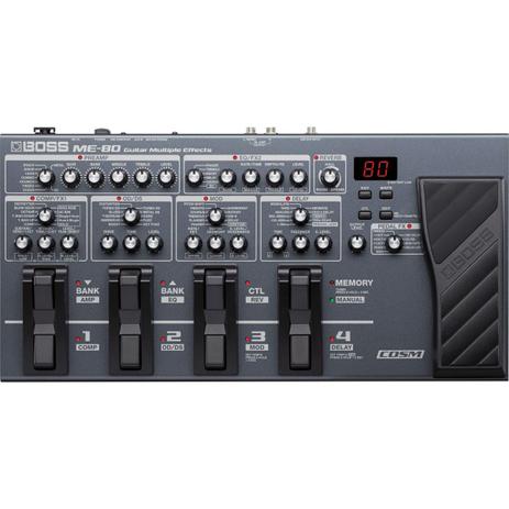 Pedaleira Multiefeitos Boss Para Guitarra ME-80 Menor preço em Pedaleira Multiefeitos Boss Para Guitarra ME-80