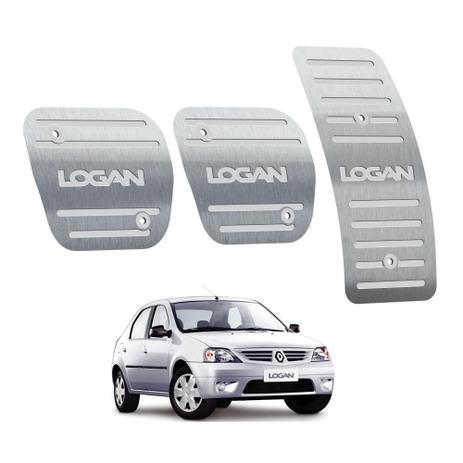 Pedaleira renault logan manual 2007 até 2010 aço inox - 3r acessórios Menor preço em Pedaleira renault logan manual 2007 até 2010 aço inox - 3r acessórios