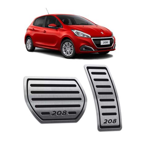 Pedaleiras 208 2014/2019 Em Aço Inox Automático Preto - Jr Menor preço em Pedaleiras 208 2014/2019 Em Aço Inox Automático Preto - Jr
