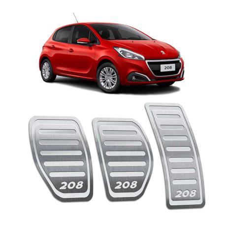 Pedaleiras 208 2014/2019 Em Aço Inox Manual Prata - Jr Menor preço em Pedaleiras 208 2014/2019 Em Aço Inox Manual Prata - Jr