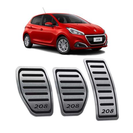 Pedaleiras 208 2014/2019 Em Aço Inox Manual Preto - Jr Menor preço em Pedaleiras 208 2014/2019 Em Aço Inox Manual Preto - Jr