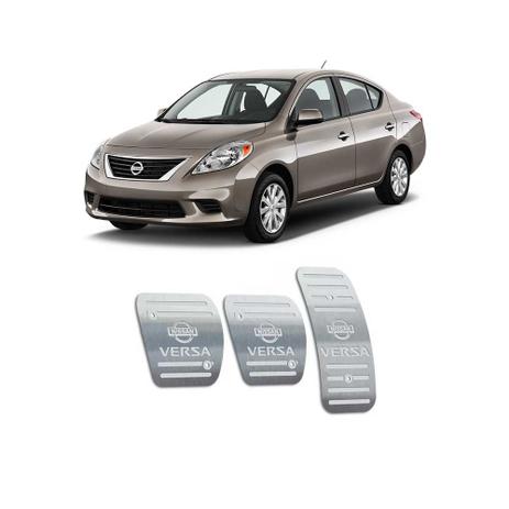 Pedaleiras Aço Inox Nissan Versa 2011/2014 Manual Prata - Jr Menor preço em Pedaleiras Aço Inox Nissan Versa 2011/2014 Manual Prata - Jr