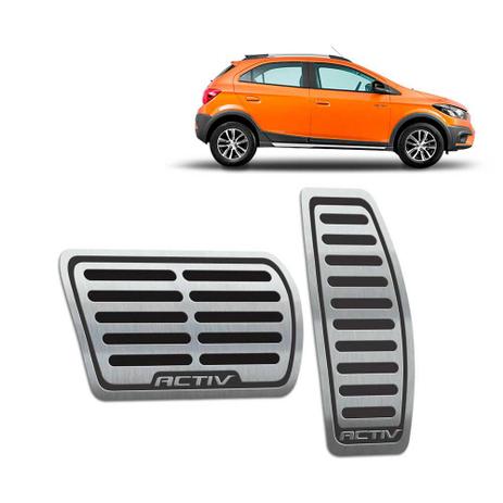 Pedaleiras Chevrolet Onix Activ 2017/2019 Automático Preto - Jr Menor preço em Pedaleiras Chevrolet Onix Activ 2017/2019 Automático Preto - Jr