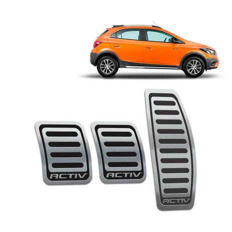 Pedaleiras Chevrolet Onix Activ 2017/2019 Manual Preto - Jr Menor preço em Pedaleiras Chevrolet Onix Activ 2017/2019 Manual Preto - Jr