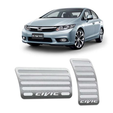 Pedaleiras Civic 2012 A 2016 Em Aço Inox Automática Prata - Jr Menor preço em Pedaleiras Civic 2012 A 2016 Em Aço Inox Automática Prata - Jr