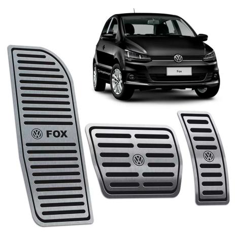 Pedaleiras + Descanso Aço Inox Fox 2015/2019 Aut Preto - Jr Menor preço em Pedaleiras + Descanso Aço Inox Fox 2015/2019 Aut Preto - Jr
