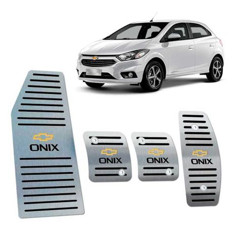 Pedaleiras + Descanso Chevrolet Onix 2017 A 2019 Manual - Jr Menor preço em Pedaleiras + Descanso Chevrolet Onix 2017 A 2019 Manual - Jr