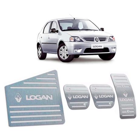 Pedaleiras + Descanso Renault Logan 2007 A 2010 Prata - Jr Menor preço em Pedaleiras + Descanso Renault Logan 2007 A 2010 Prata - Jr