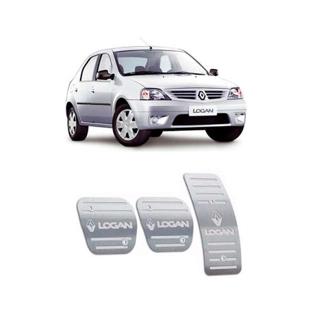 Pedaleiras Exclusivas Renault Logan 2007 A 2010 Prata - Jr Menor preço em Pedaleiras Exclusivas Renault Logan 2007 A 2010 Prata - Jr