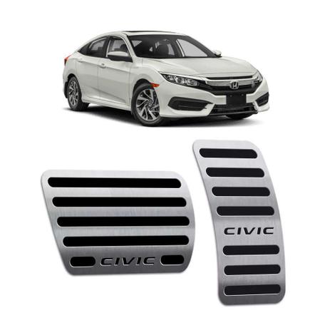 Pedaleiras Honda Civic 2017/2019 Aço Inox Automático Preto - Jr Menor preço em Pedaleiras Honda Civic 2017/2019 Aço Inox Automático Preto - Jr