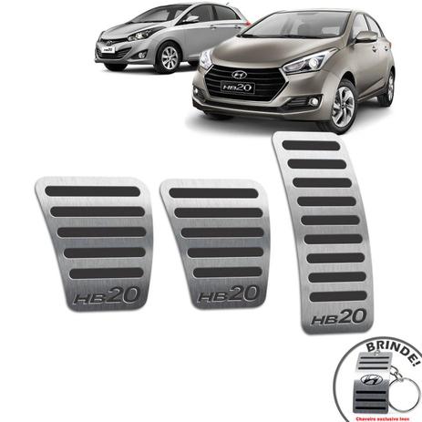 Pedaleiras Manual Em Aço Inox Hb20 2012 A 2019 - Threeparts Menor preço em Pedaleiras Manual Em Aço Inox Hb20 2012 A 2019 - Threeparts