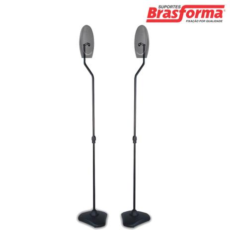 Pedestal Para Caixas de Som/Home Theater Em Aço (Par) Preto PBR01 - Brasforma Menor preço em Pedestal Para Caixas de Som/Home Theater Em Aço (Par) Preto PBR01 - Brasforma