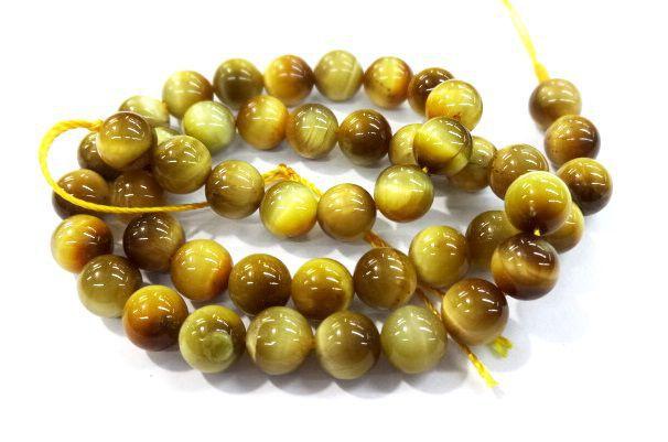 Pedra Olho de Tigre Dourado 8mm Menor preço em Pedra Olho de Tigre Dourado 8mm