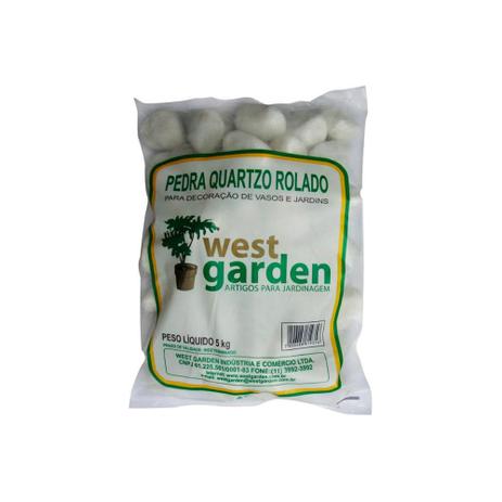 Pedra Quartzo Rolado 5kg - West Garden Menor preço em Pedra Quartzo Rolado 5kg - West Garden
