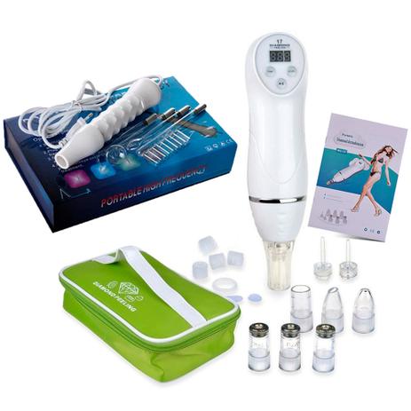 Peeling Diamante Portátil + Alta Frequência 4 Eletrodos - Kit estético Menor preço em Peeling Diamante Portátil + Alta Frequência 4 Eletrodos - Kit estético