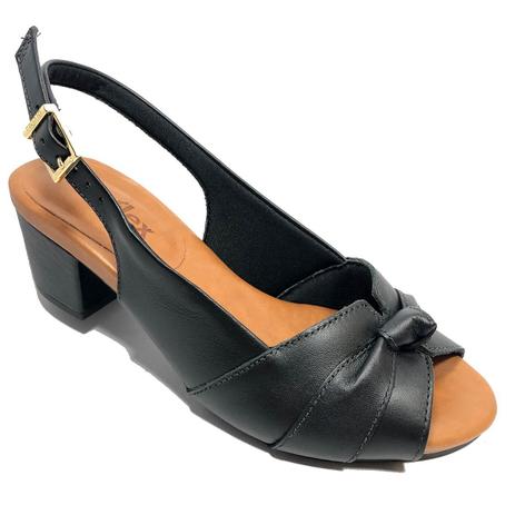 peep toe preto usaflex