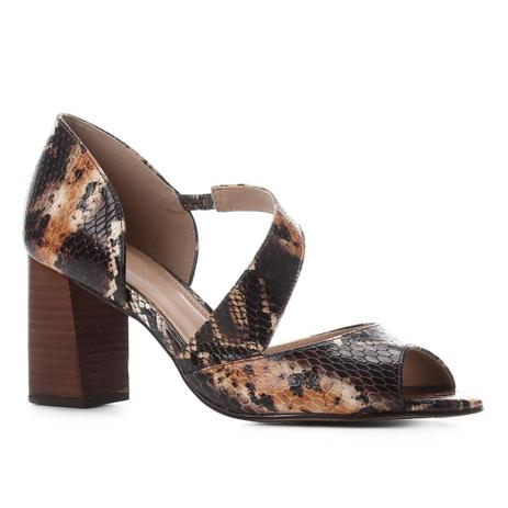 peep toe de couro