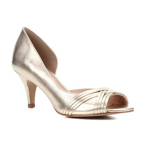 peep toe de couro