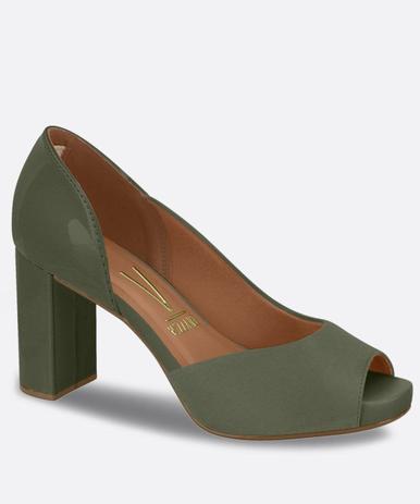 peep toe feminino salto alto vizzano